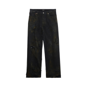 Balenciaga Super Destroyed Japanese Denim Baggy Pants Black