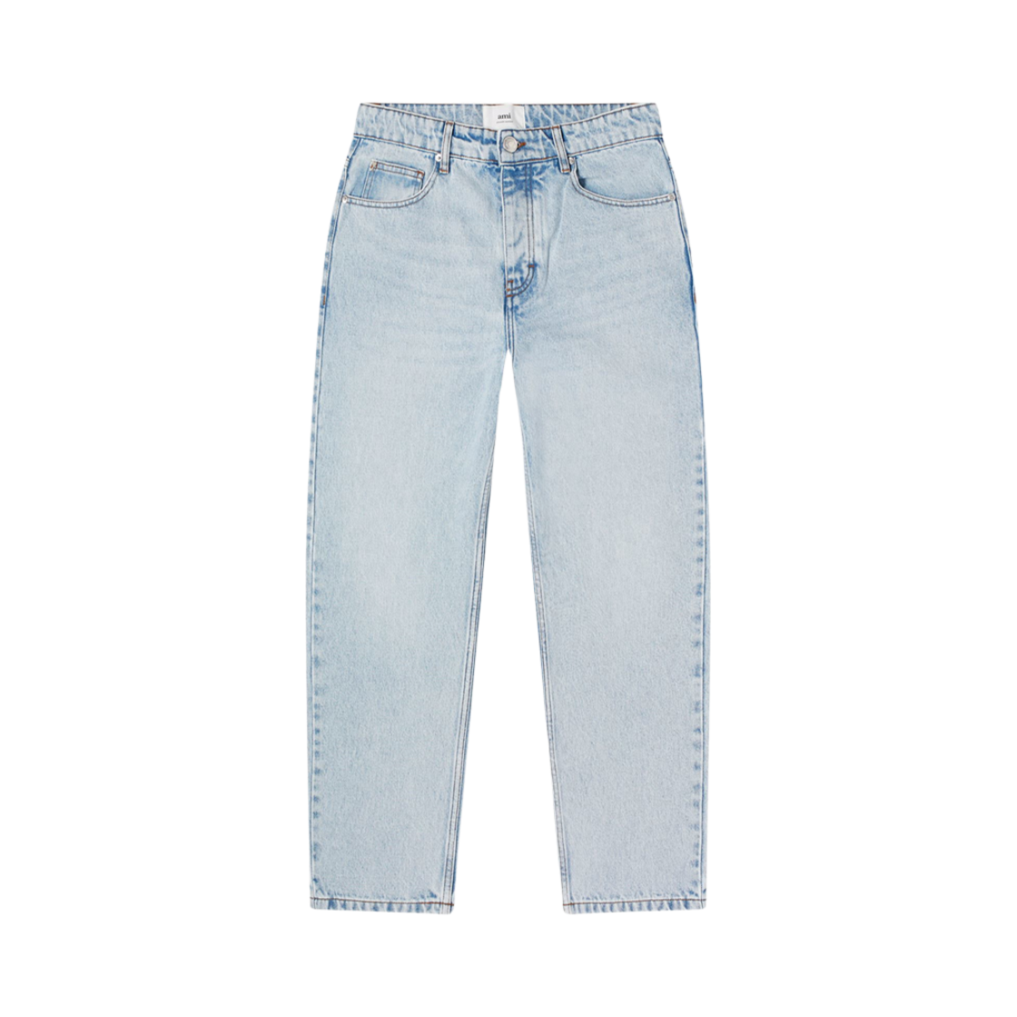 HTR103-DE0027-448 AMI Tapered Fit Denim Pants Bleached Blue