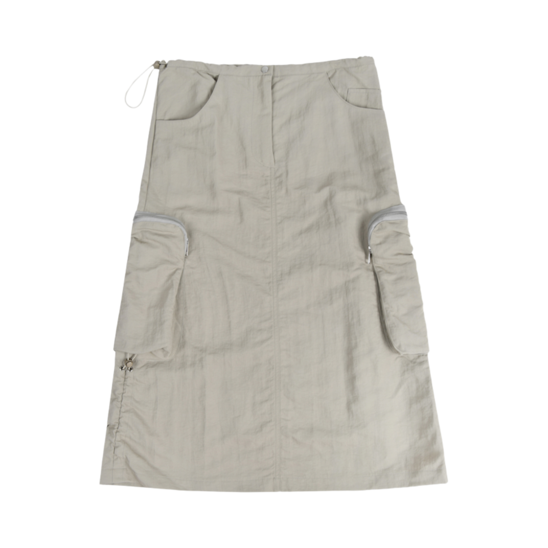 - (W) Aeae Out Pocket Long Skirts Beige