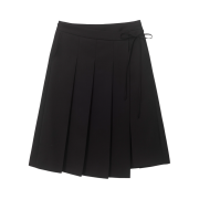 Dunst Ribboned Wide Pleats Skirt Black