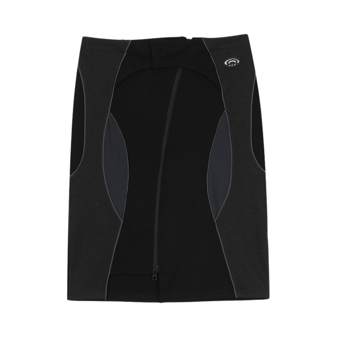 아트오브필드 언발란스 미디 스커트 블랙