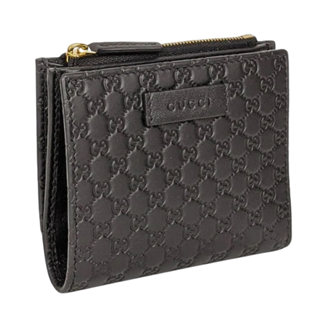 구찌 마이크로 GG 시마 지퍼 지갑 블랙(Gucci Micro GG Ssima Zipped Wallet Black) - 2