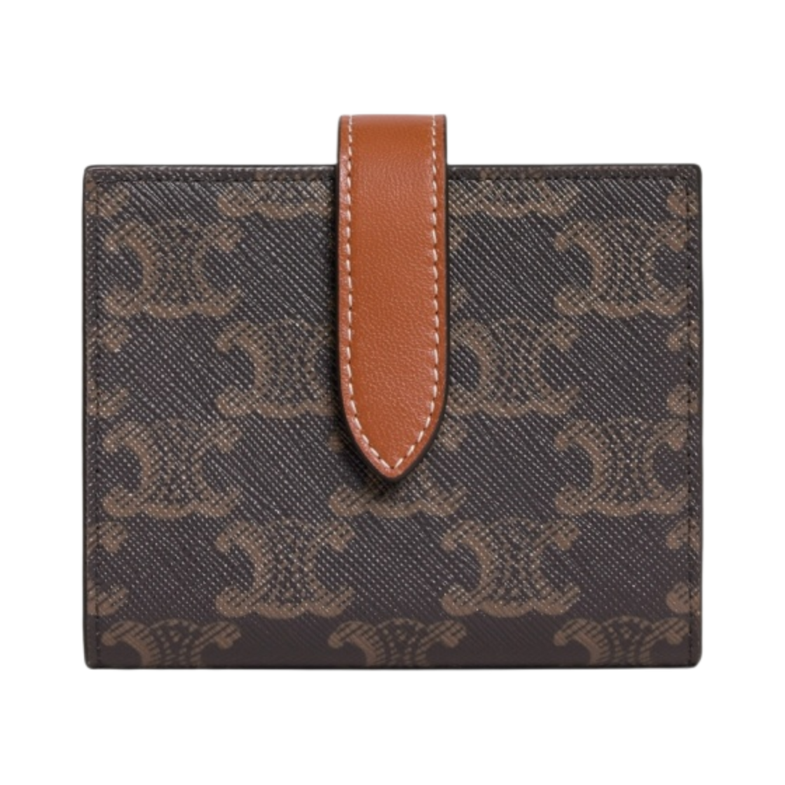 셀린느 트리옹프 캔버스 & 램스킨 스몰 스트랩 월렛 탄(Celine Small Strap Wallet in Triomphe Canvas and Lambskin Tan)