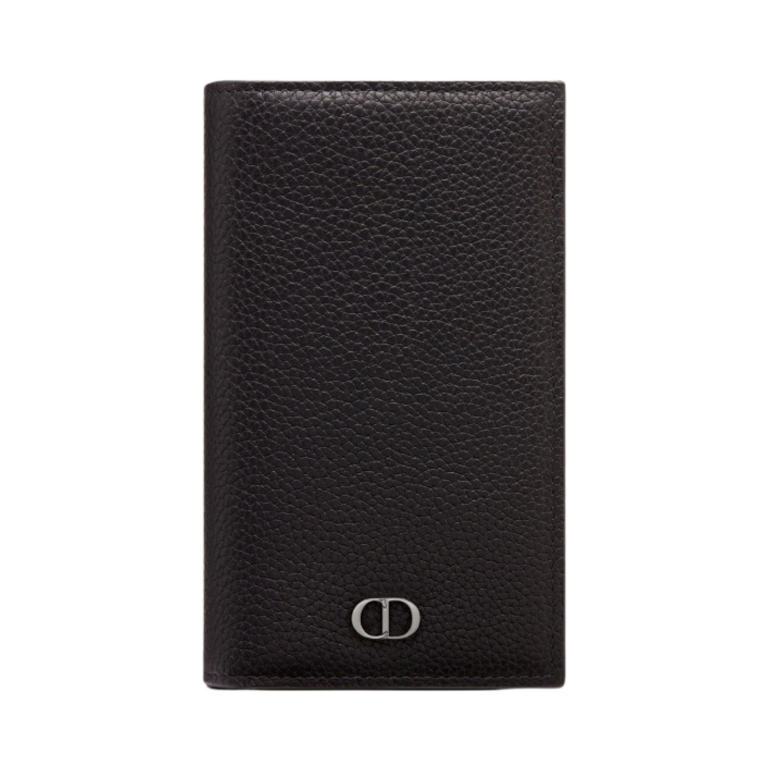 디올 2단 카드 홀더 블랙 그레인드 카프스킨 & CD 아이콘 시그니쳐 블랙(Dior Bi-Fold Card Holder Grained Calfskin & CD Icon Signature Black) - 1
