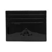 Vivienne Westwood Flat Card Holder Black Enamel Orb