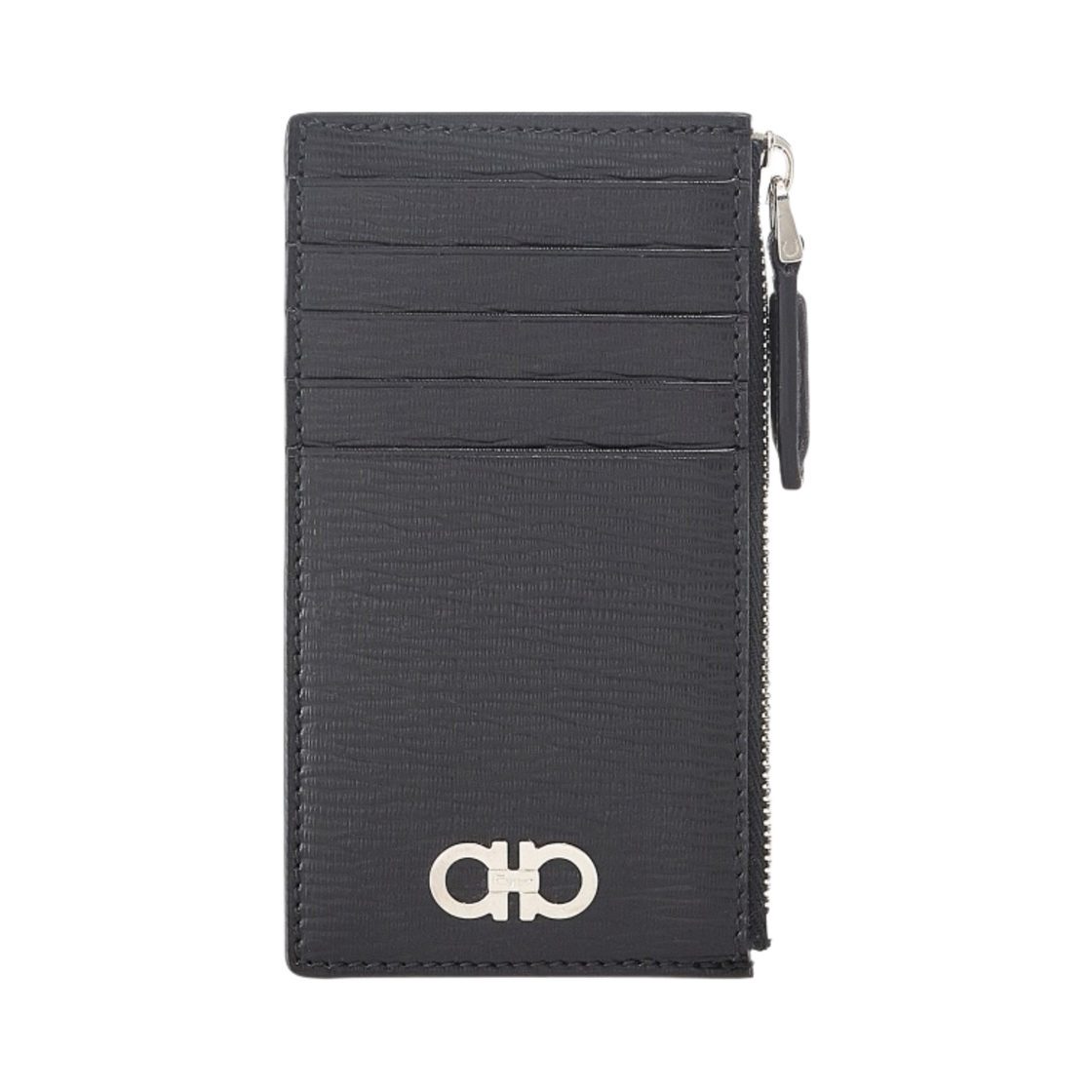페라가모 간치니 크레딧 카드 홀더 블랙 페라가모 레드(Ferragamo Gancini Credit Card Holder Black Ferragamo Red) - 1