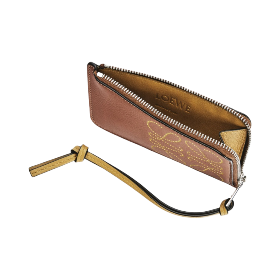 로에베 클래식 카프스킨 브랜드 코인 카드 홀더 탄 오커(Loewe Brand Coin Card Holder in Classic Calfskin Tan Ochre) - 2