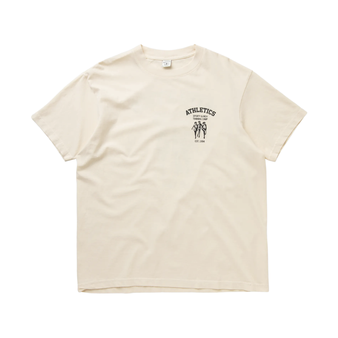 스포티 앤 리치 애슬레틱스 트레이닝 캠프 티셔츠 크림(Sporty & Rich Athletics Training Camp T-Shirt Cream) - 1