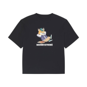 (W) Maison Kitsune Dressed Fox Easy T-Shirt Black