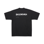 Balenciaga Hand Drawn Balenciaga T-Shirt Large Fit Black