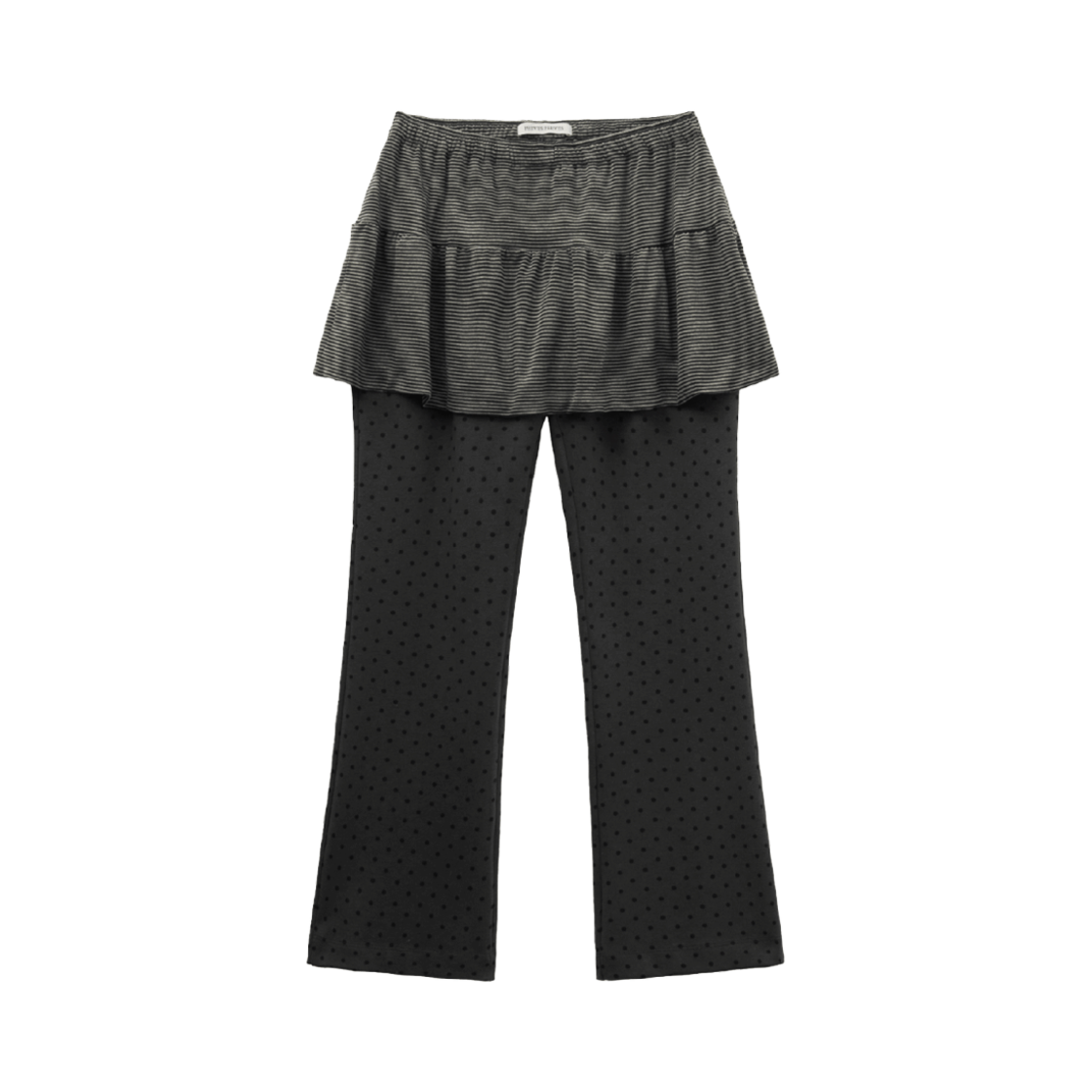 피브스피브스 베리드 스커트 레이어드 팬츠 그레이