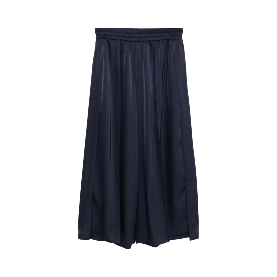 고엔제이 슬릿 와이드 레그 팬츠 윗 오버레이 네이비(GOEN.J Slit Wide-Leg Pants with Overlays Navy)