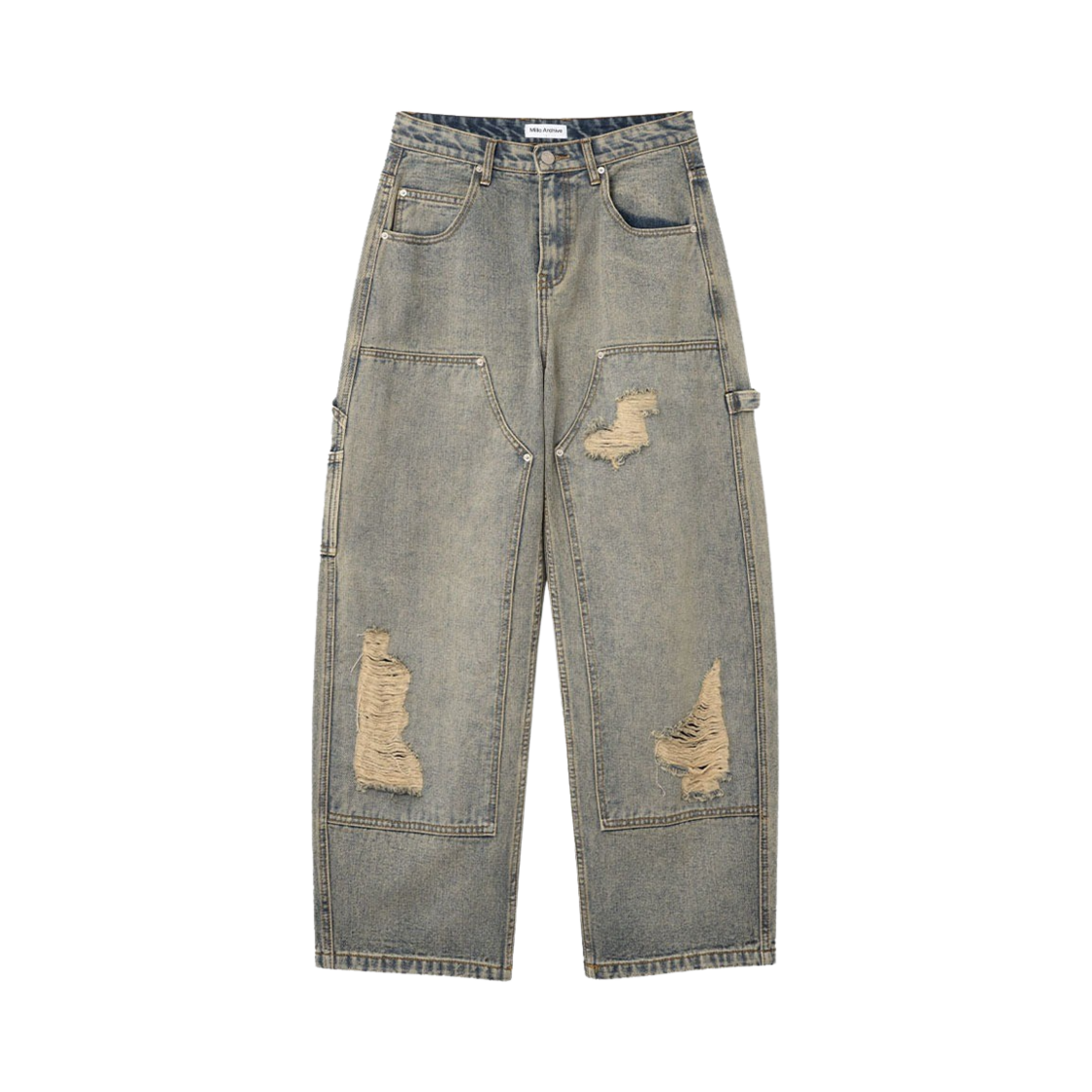 밀로 아카이브 데미지 카펜터 팬츠 샌드 블루(Millo Archive Damage Carpenter Pants Sand Blue)