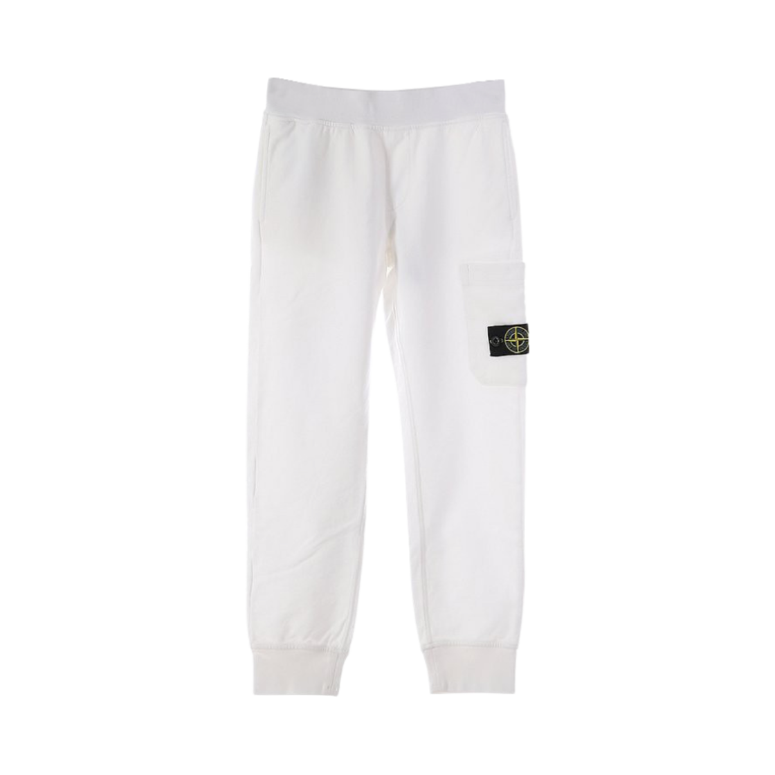761661540-V0001 (Kids) Stone Island 61540 Cotton Fleece Cargo Pants White - 22SS