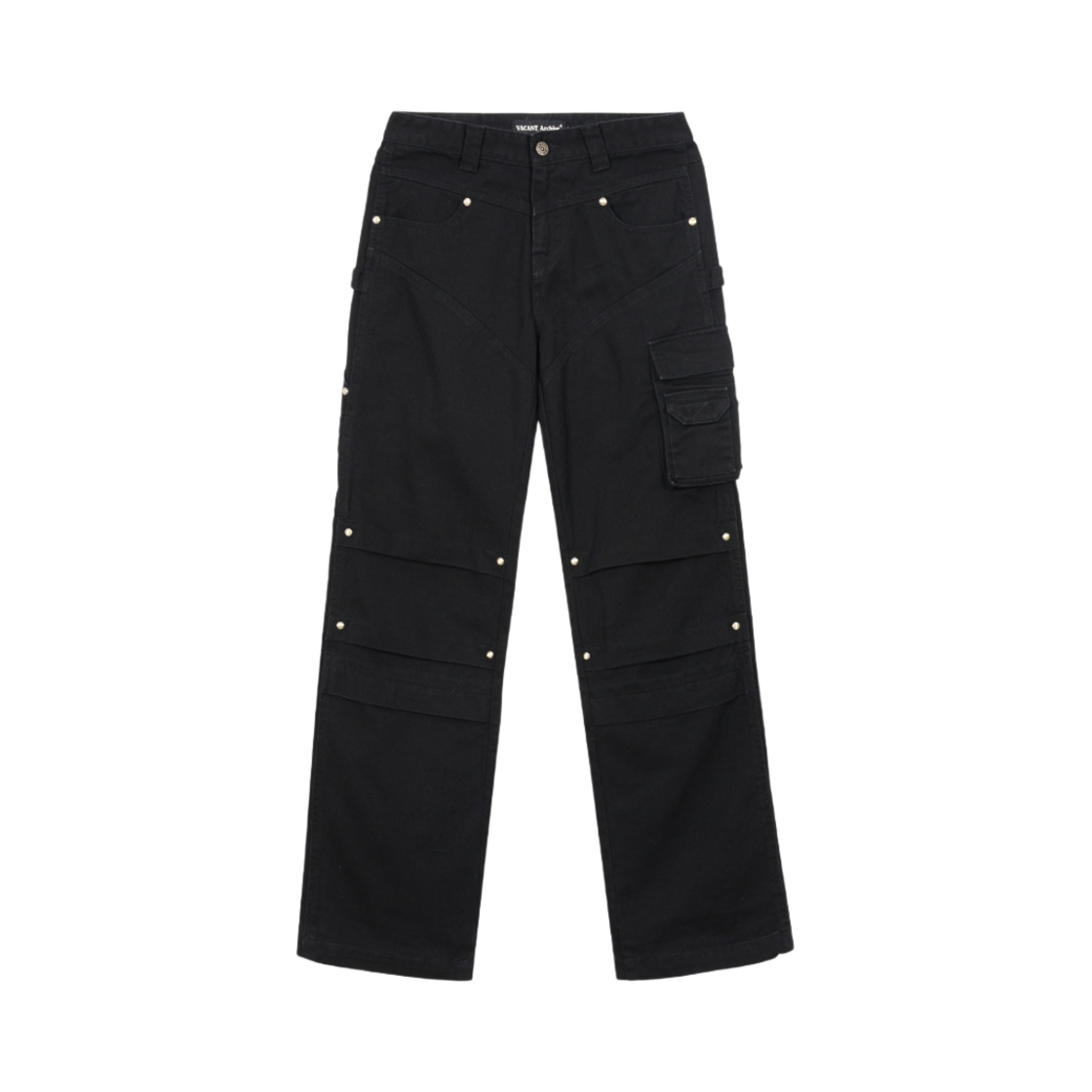 베이컨트 아카이브 프릭스 스트레이트 워크 팬츠 블랙(Vacant Archive Prix Straight Work-Pants Black)