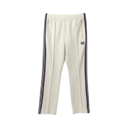 Needles Narrow Track Pants Poly Smooth Ice White