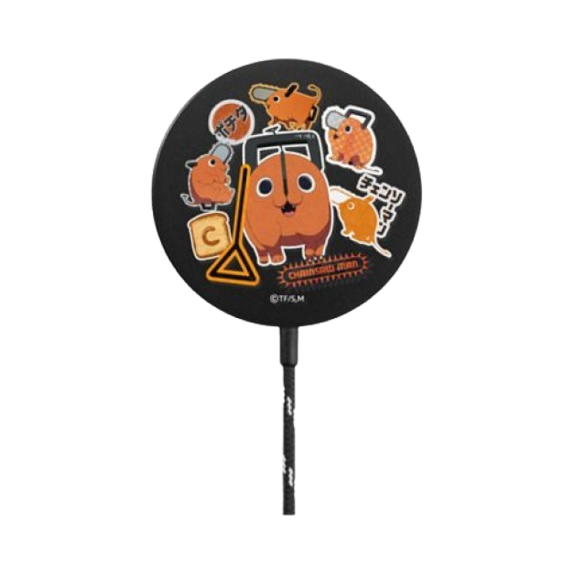 케이스티파이 x 체인소 맨 포치타 스티커 마그네틱 무선 충전 패드 블랙(Casetify x Chainsaw Man Pochita Sticker Magnetic Wireless Charger Black) - 1
