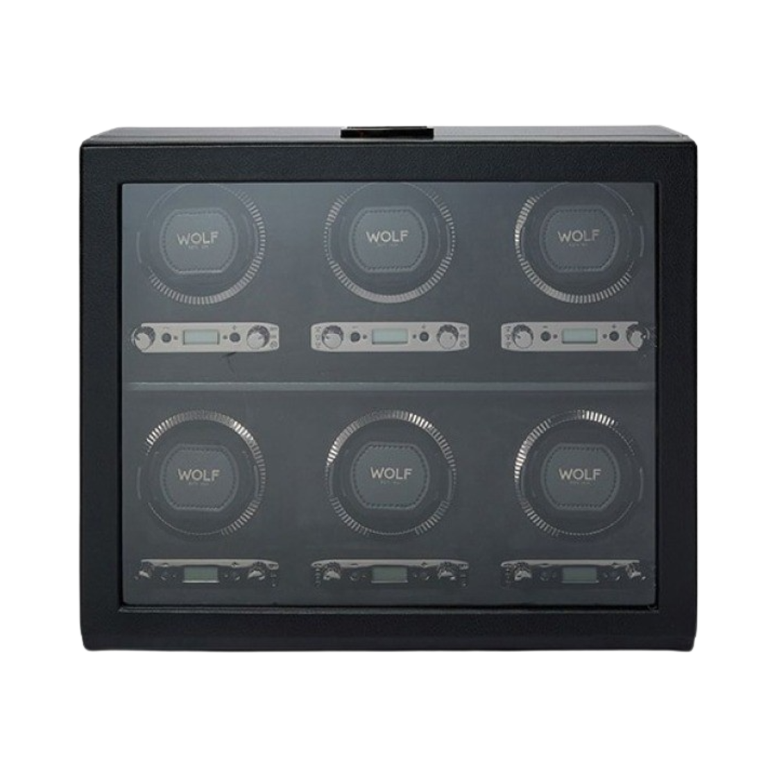 울프 1834 브리티쉬 레이싱 6 피스 워치 와인더 블랙(Wolf 1834 British Racing 6 piece Watch Winder Black)