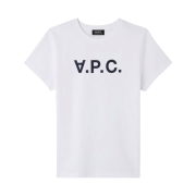 (W) A.P.C. VPC T-Shirt White Dark Navy