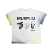 The Museum Visitor Hand Sprayed Museum T-Shirt White