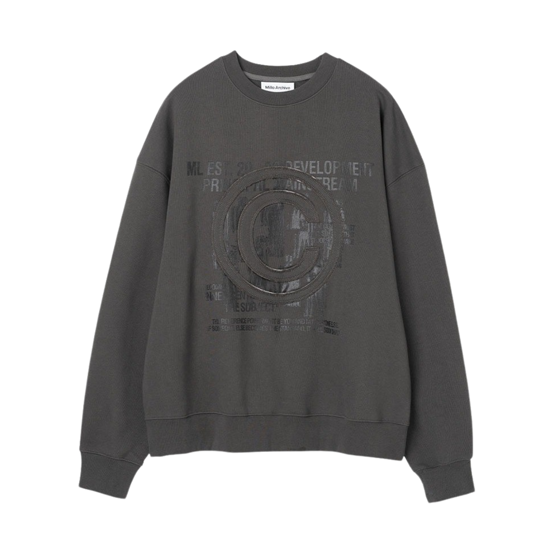 밀로 아카이브 스탠다드 스퀘어 크루넥 차콜(Millo Archive Standard Square Crew Neck Charcoal) - 1