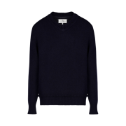 Maison Margiela Elbow Patch Sweater Navy