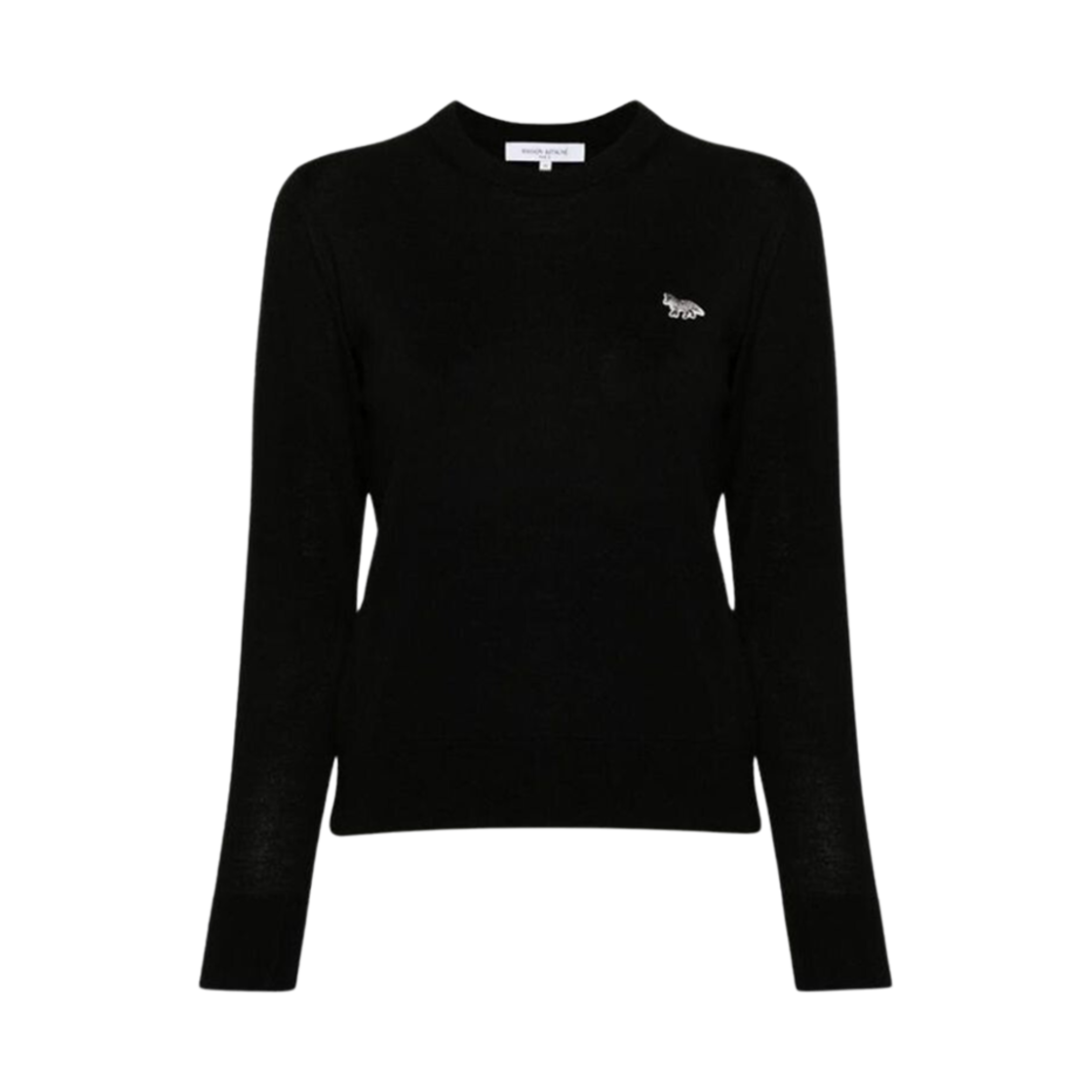 MW00816KT1036-P199 (W) Maison Kitsune Baby Fox Patch Regular Jumper Black