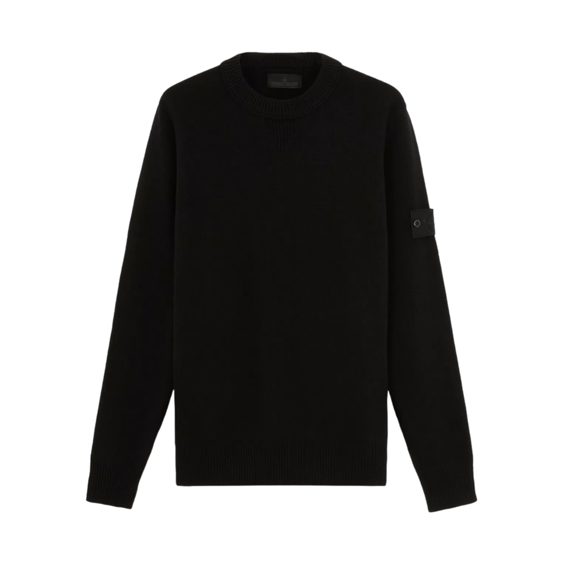 8115527FA-V0029 Stone Island 527FA Geelong RWS Wool Stone Island Ghost Loose-Fit Crewneck Jumper with Ribbing Black - 24FW