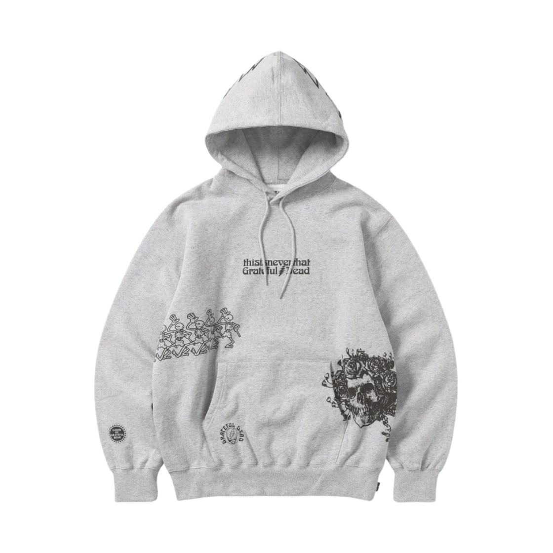 디스이즈네버댓 x 그레이트풀 데드 아이코노그래피 후드 헤더 그레이(Thisisneverthat x Grateful Dead Iconography Hoodie Heather Grey)
