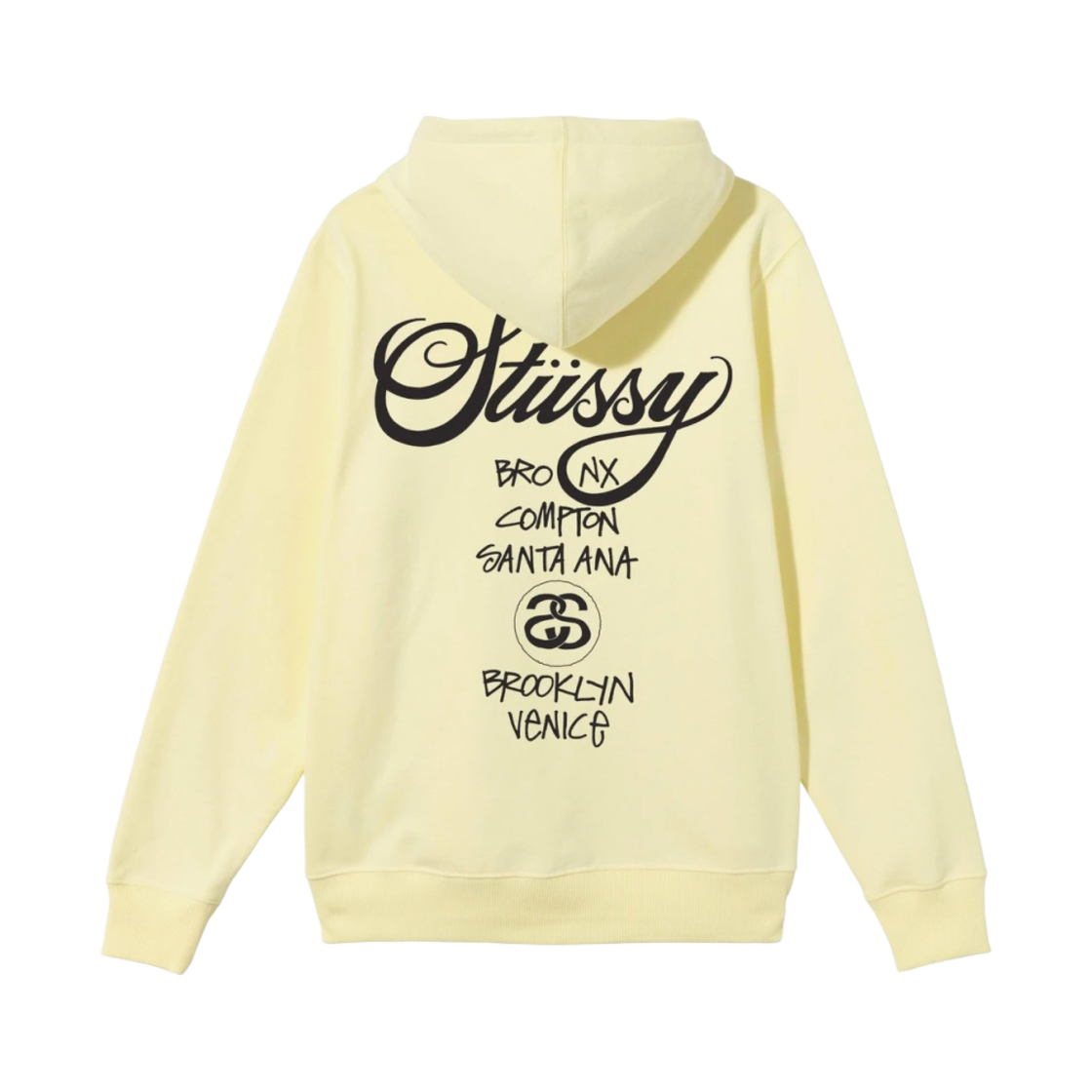스투시 월드투어 후드 페일 옐로우 2021(Stussy World Tour Hoodie Pale Yellow 2021) - 2