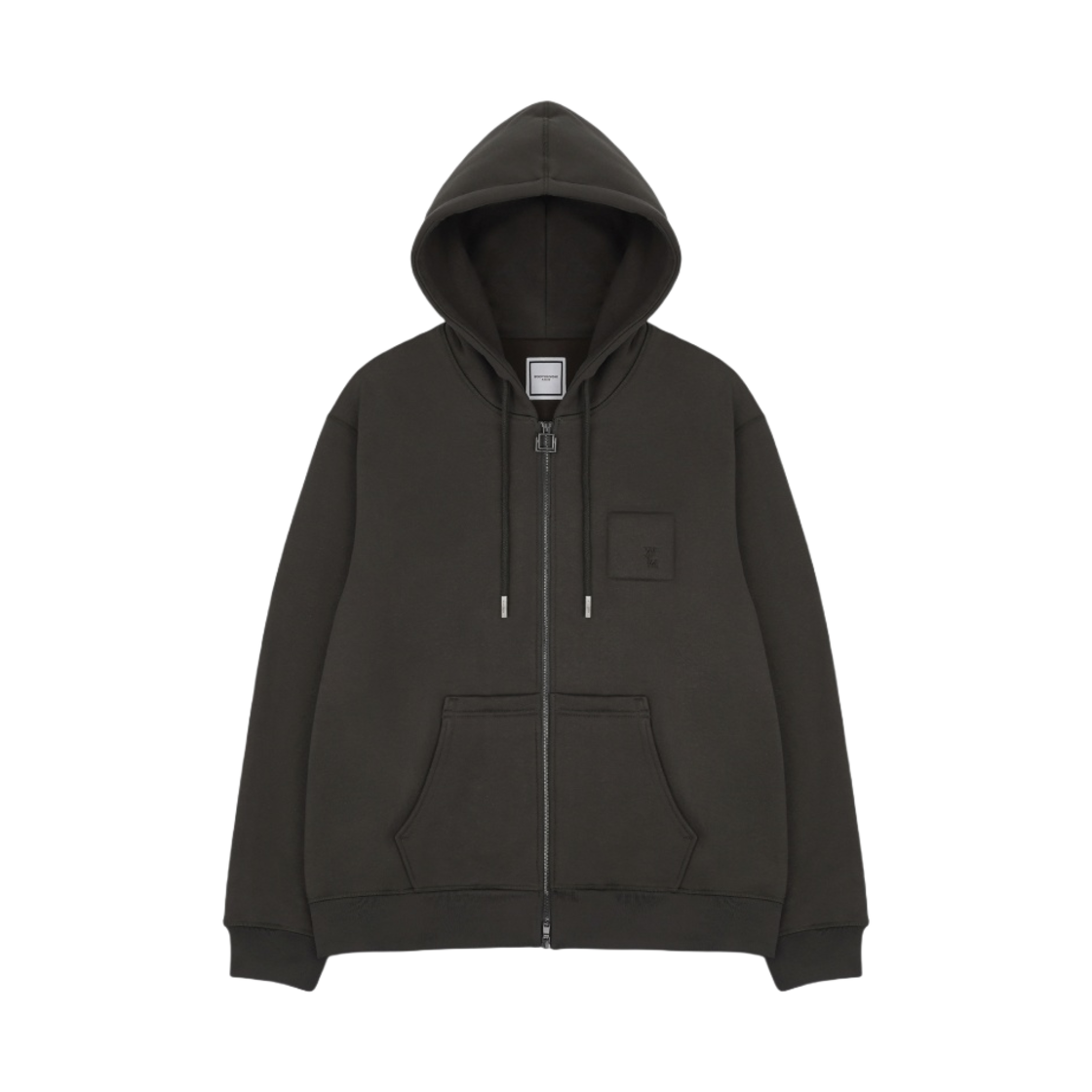 우영미 코튼 백로고 후드 카키 - 22FW(Wooyoungmi Cotton Back Logo Hoodie Khaki - 22FW) - 2