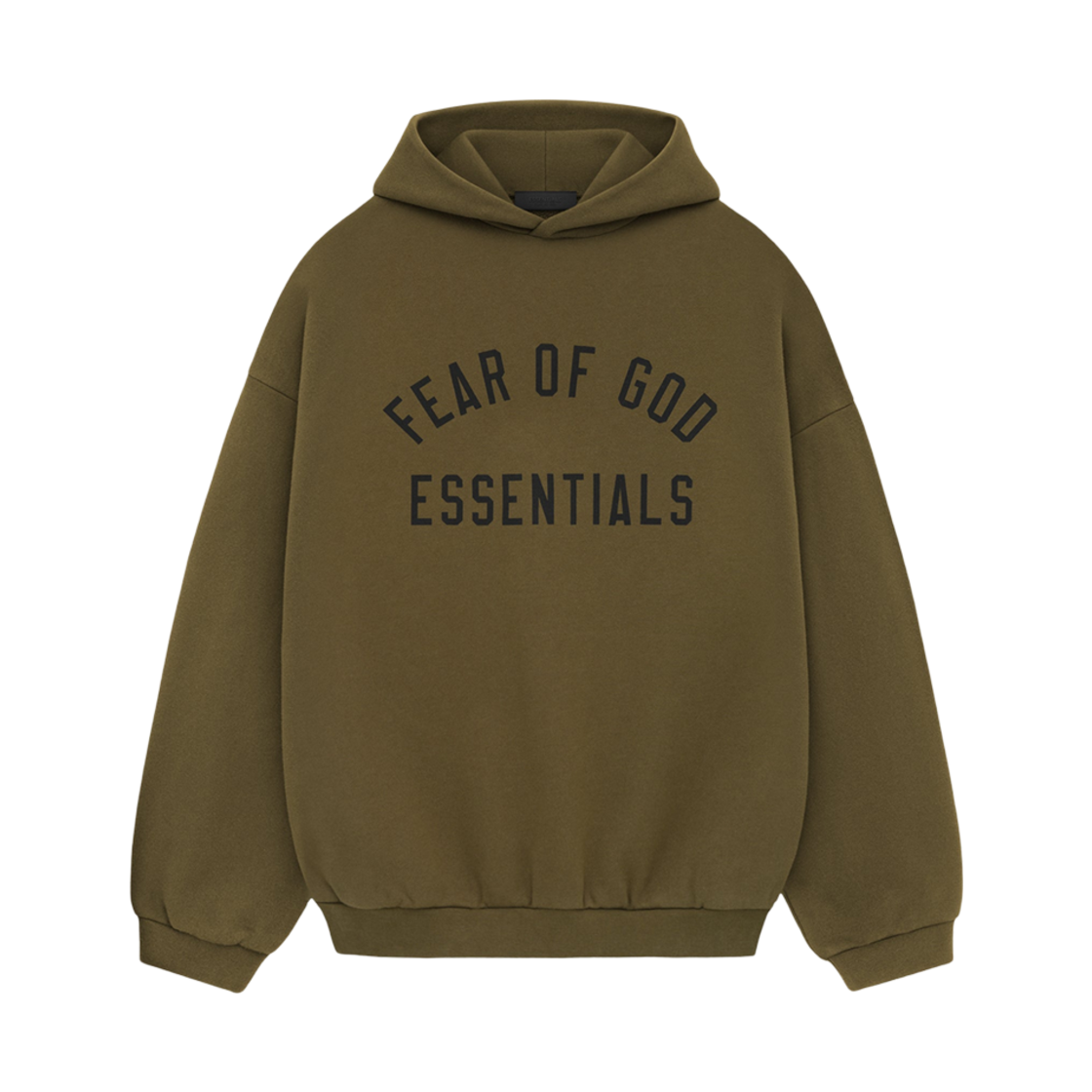 - Essentials Fleece Hoodie Olive - 24FW