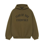 Essentials Fleece Hoodie Olive - 24FW