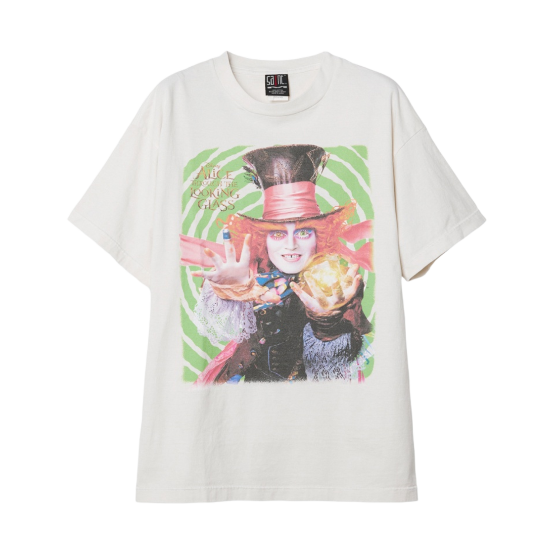 A23-0000-C25 Saint Mxxxxxx x Disney Mad Hatter T-Shirt White - 23AW