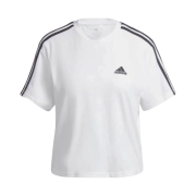 (W) Adidas Essentials 3-Stripes Single Jersey Crop Top White - US Sizing