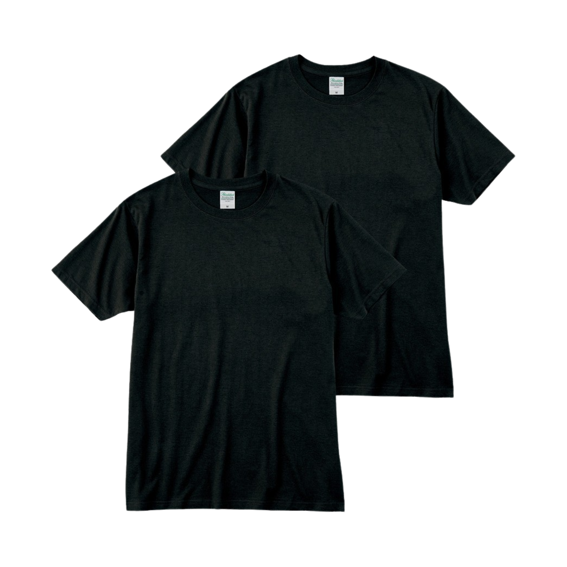 프린트스타 라이트 라운드 티셔츠 블랙 (2팩)