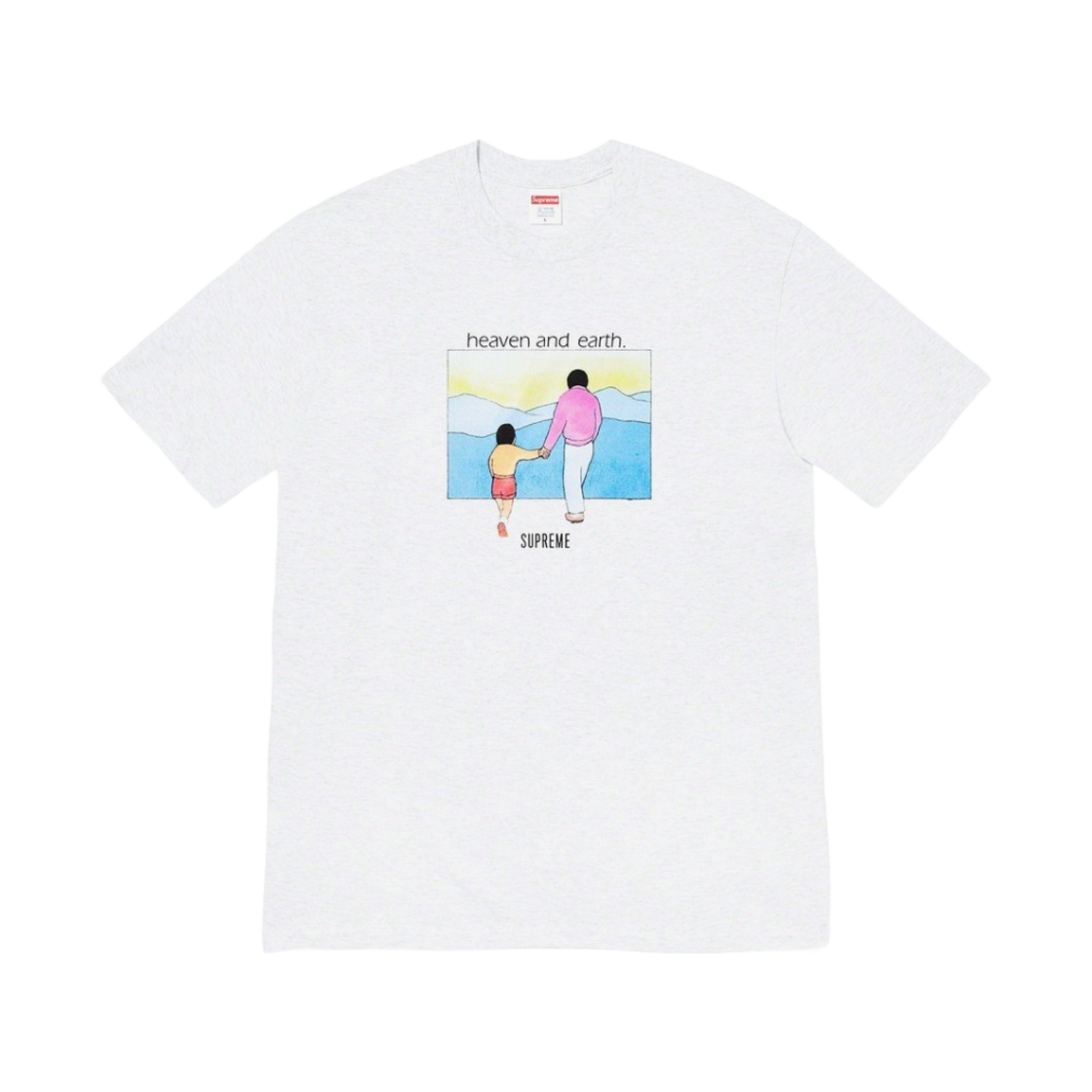 - Supreme Heaven And Earth T-Shirt Ash Grey - 19FW