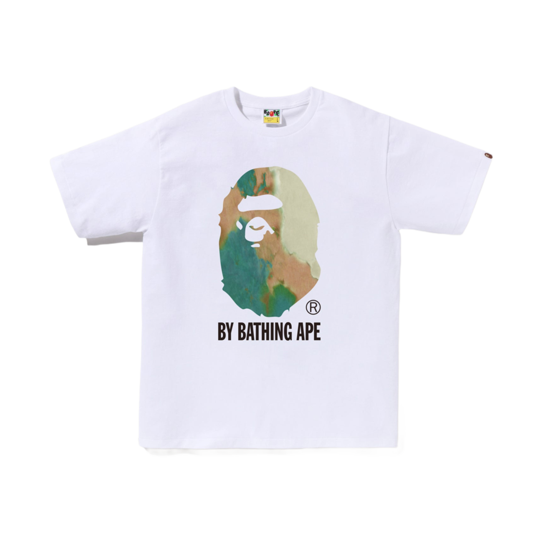 0ZXTEM110033N BAPE Tie Dye By Bathing Ape T-Shirt Beige White