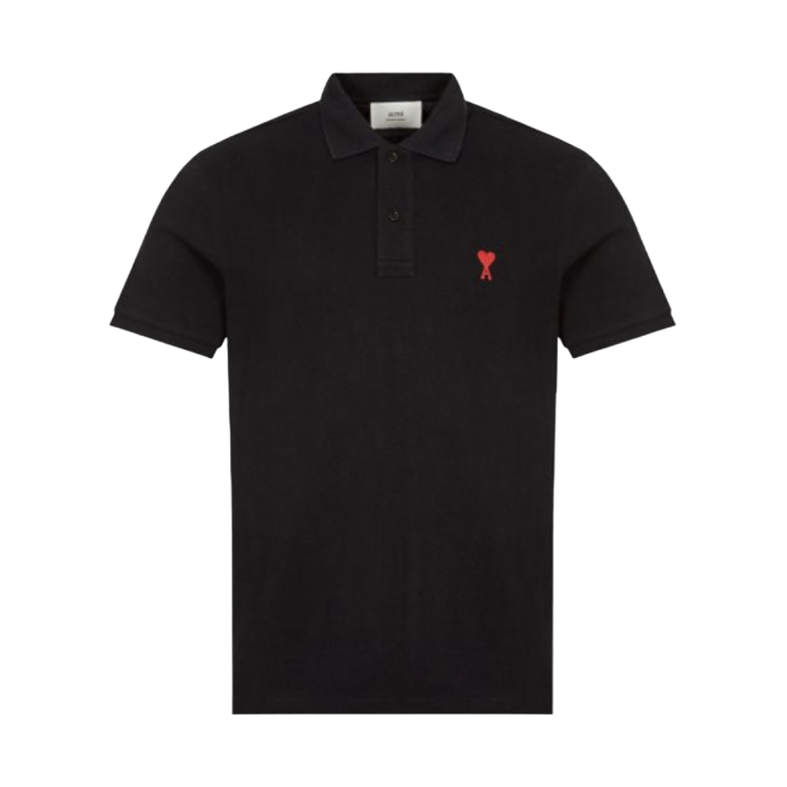 BFHPL001-760-001 AMI de Coeur Polo Shirt Black - 대표 이미지 #1