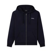 A.P.C. Quentin Zip Hoodie Dark Navy