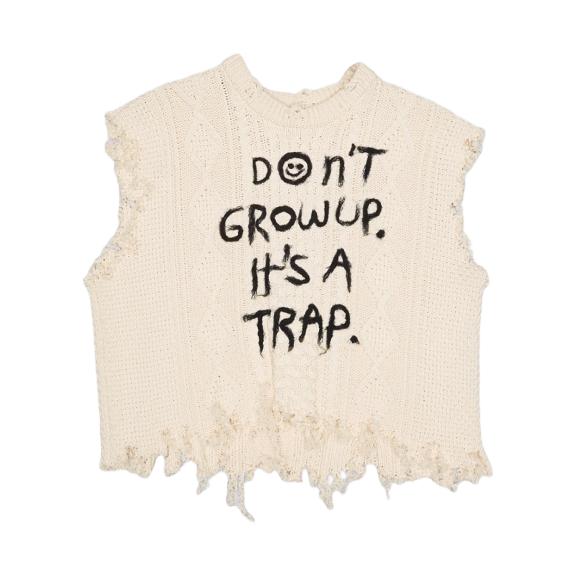 R13WY228-Y146B (W) R13 Cable Sweater Vest Cream