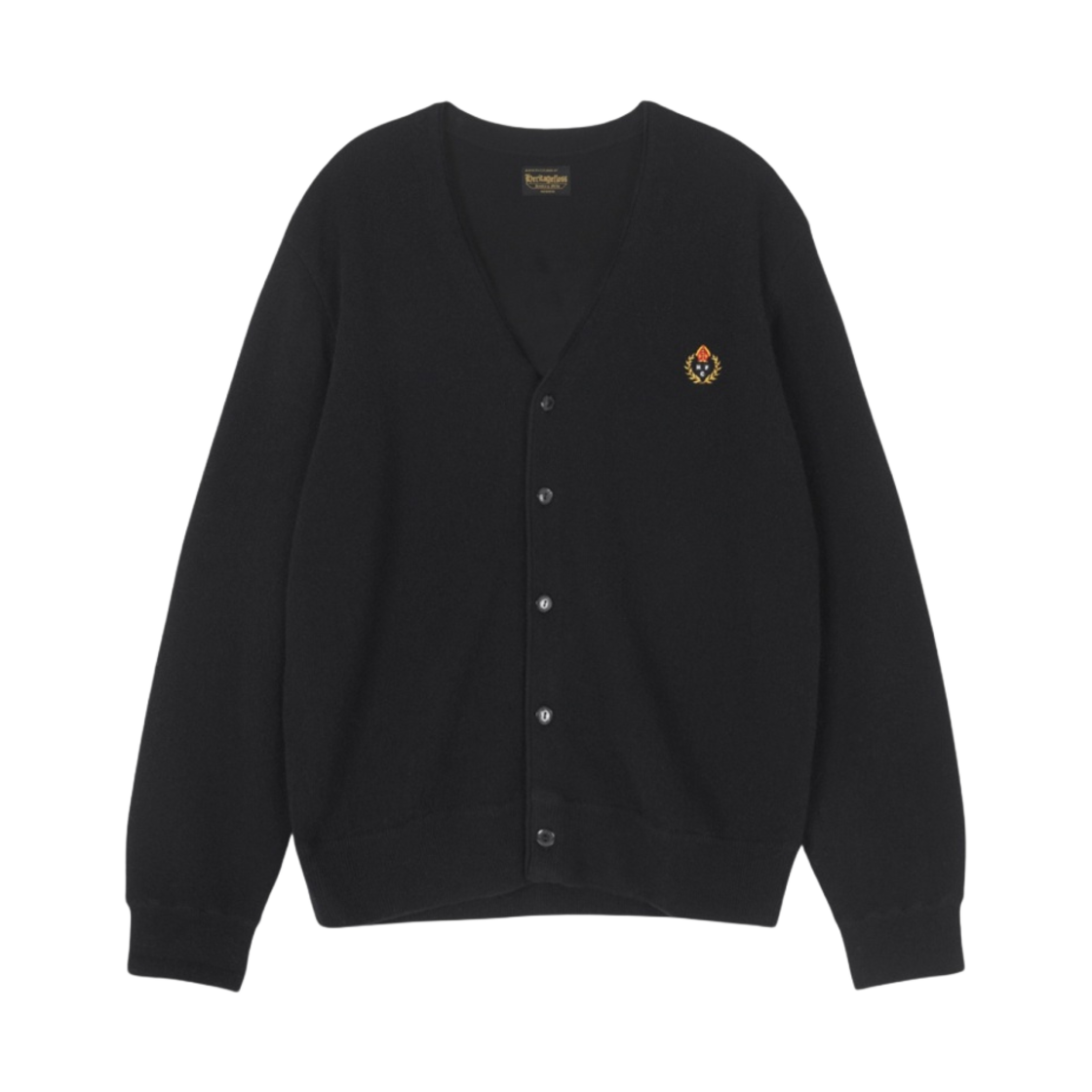 HFSC232CD01-T020 Heritage Floss Crest Wool Cardigan Black (23FW Ver.)