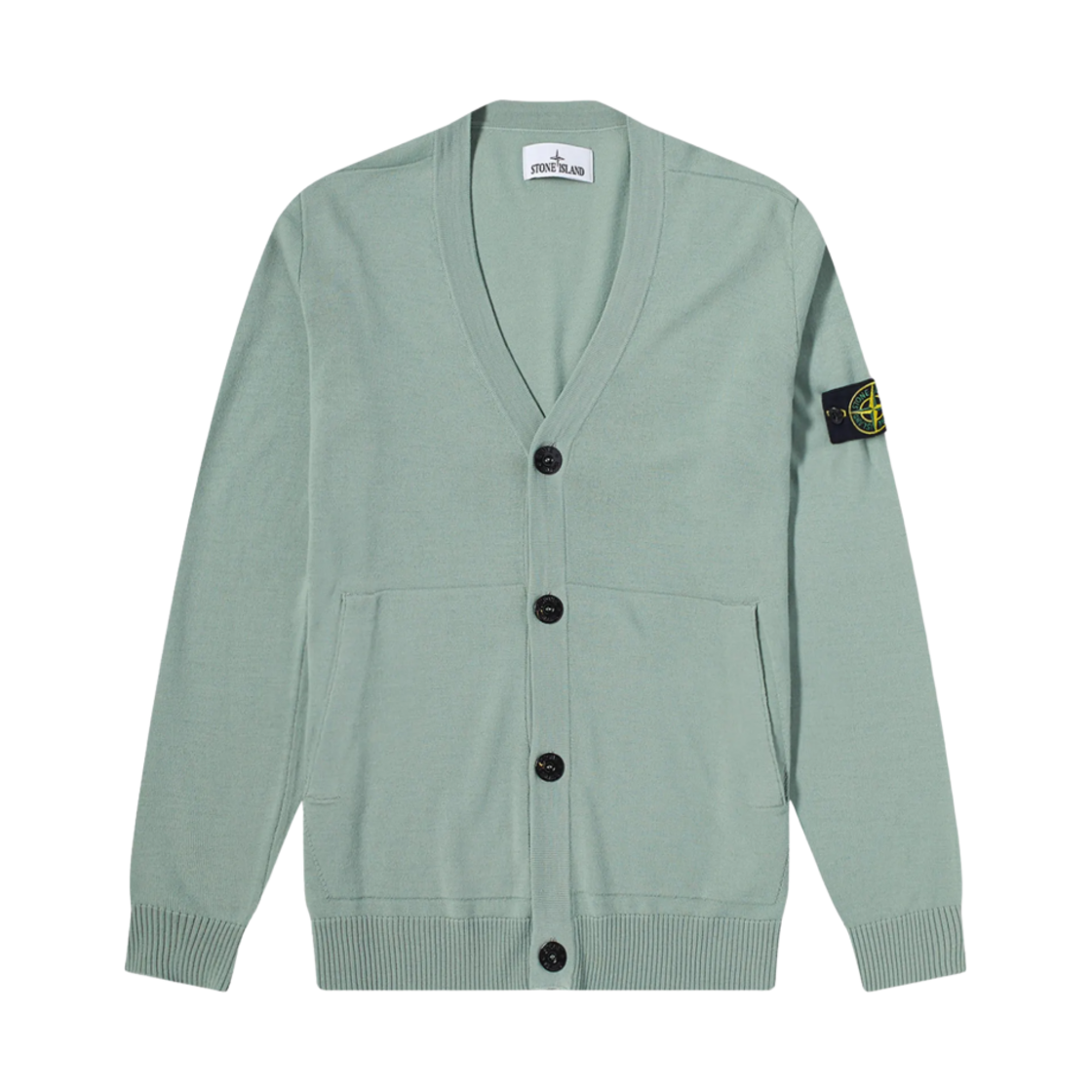 스톤 아일랜드 511C4 라이트 울 니트 가디건 올리브 - 22FW(Stone Island 511C4 Light Wool Knit Cardigan Olive - 22FW) - 1