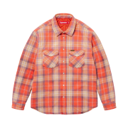 Supreme Quilted Flannel Snap Shirt Orange - 24SS