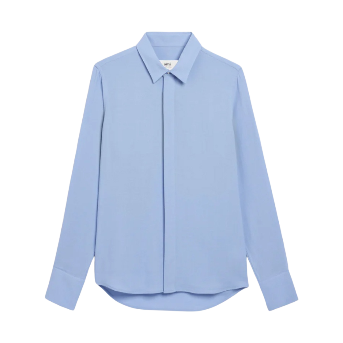 USH004-WV0042-484 AMI de Coeur Back Classic Fit Shirt Cashmere Blue