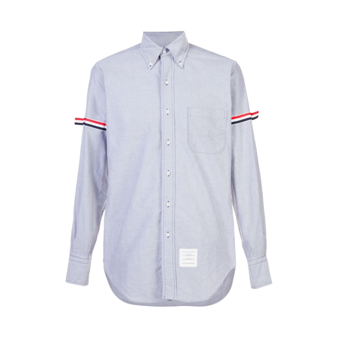 톰브라운 옥스포드 그로그랭 암밴드 클래식 셔츠 네이비(Thom Browne Oxford Grosgrain Armband Classic Shirt Navy) - 1
