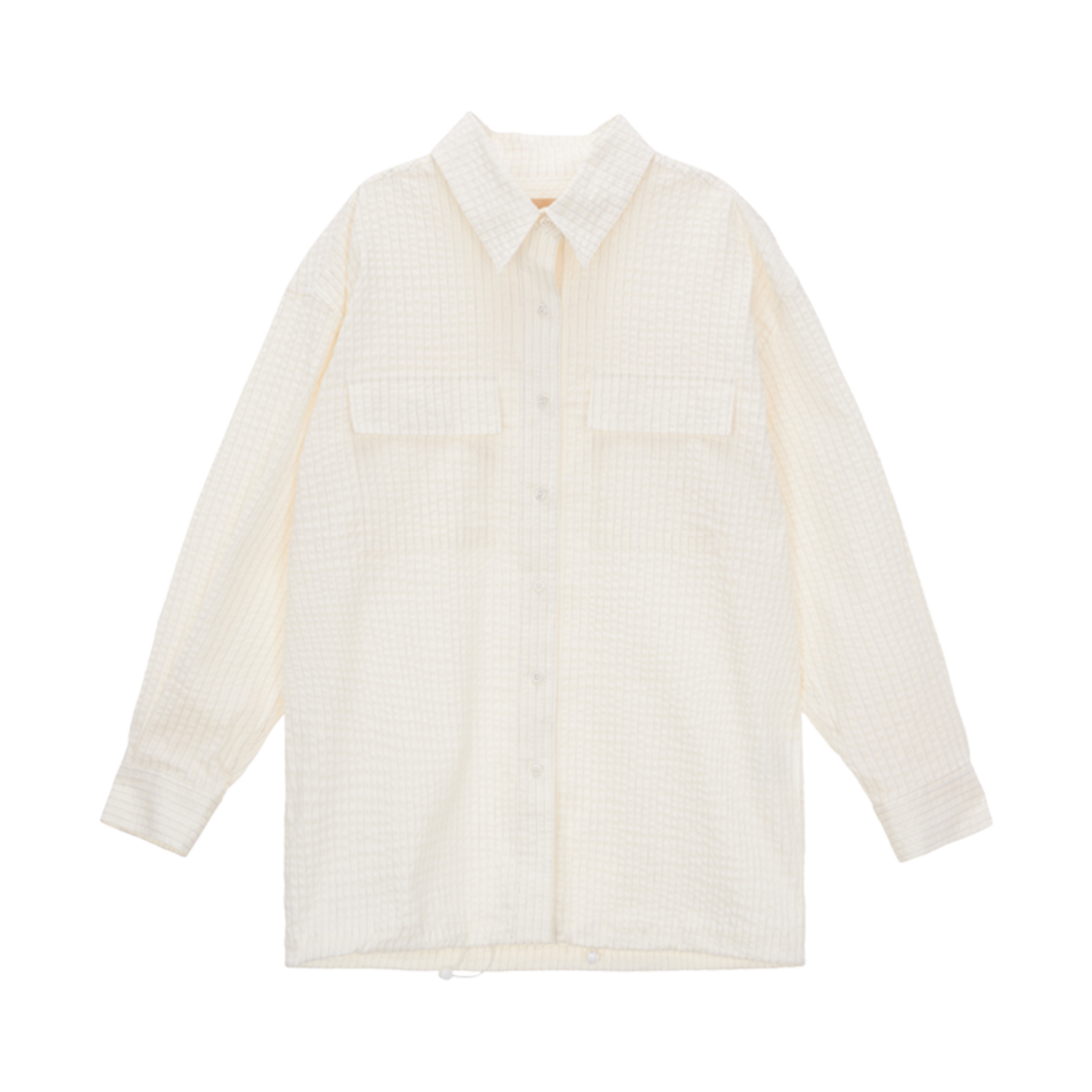 (W) 마뗑킴 포켓 스트라이프 스트링 셔츠 베이지((W) Matin Kim Pocket Stripe String Shirt Beige)