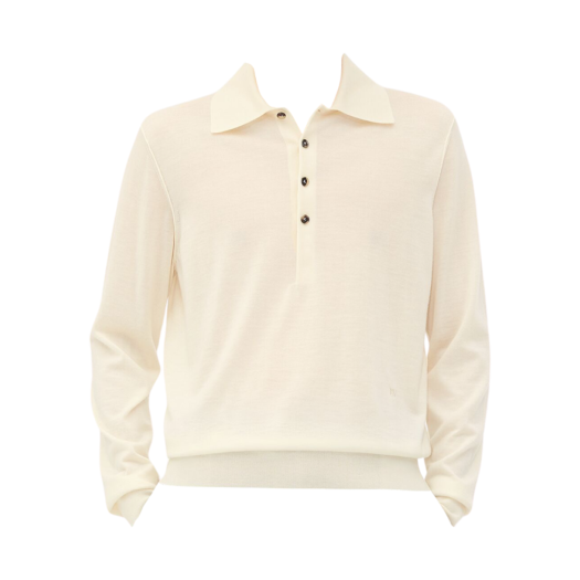 Bottega Veneta Cashmere Polo Talc