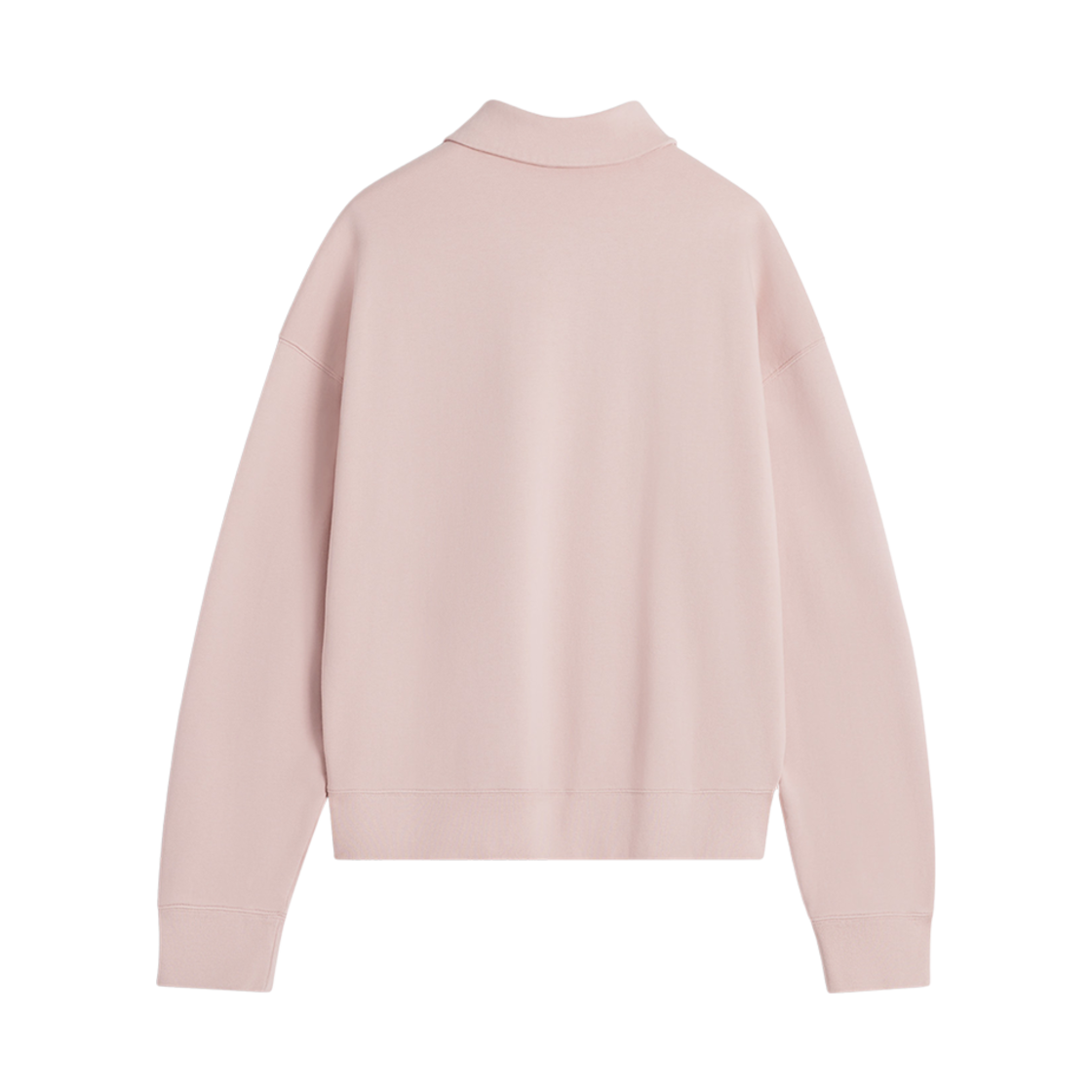 메종 키츠네 볼드 폭스 헤드 플리스 오버사이즈 폴로 스웨트셔츠 핑크 클레이(Maison Kitsune Bold Fox Head Fleece Oversize Polo Sweatshirt Pink Clay) - 2