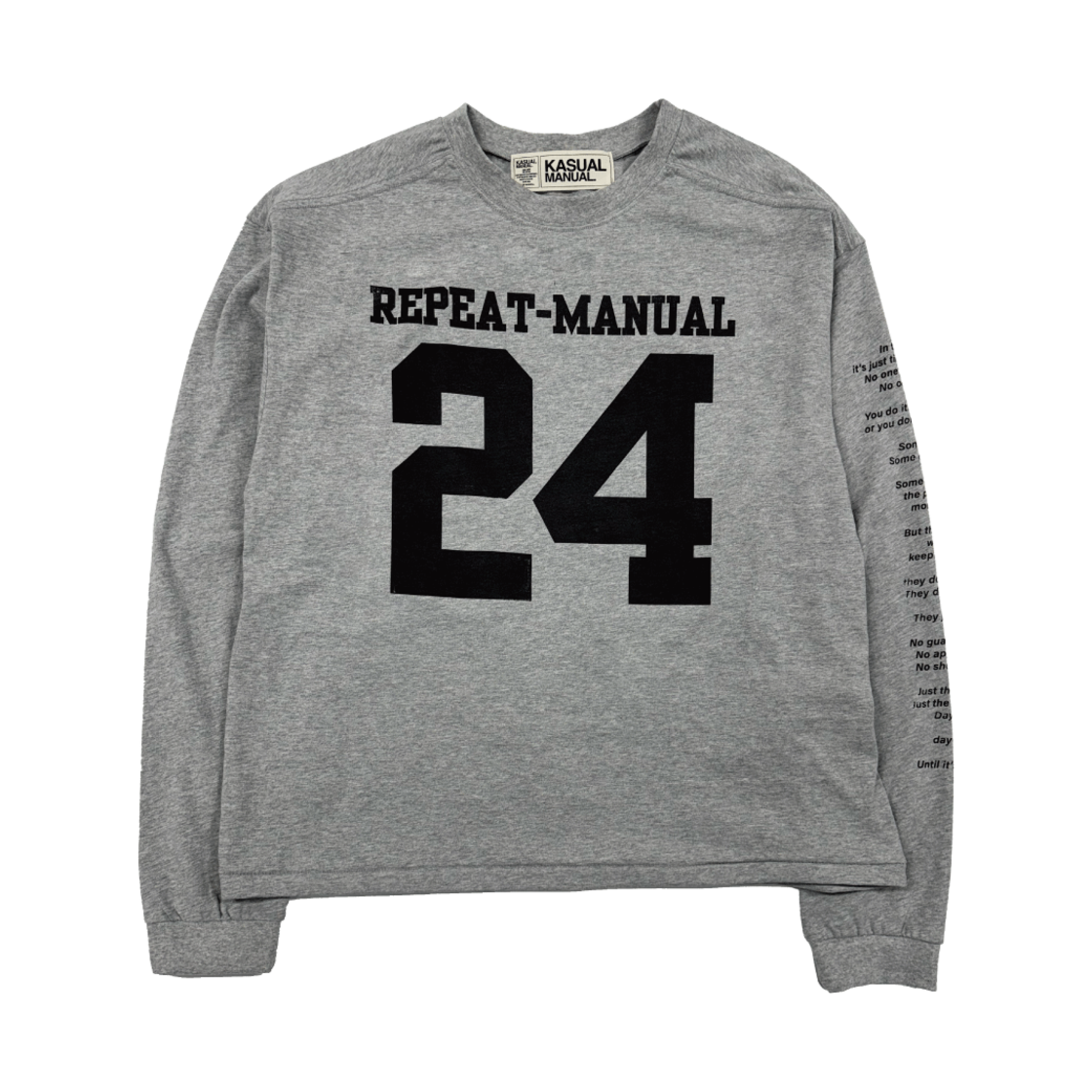 캐주얼 매뉴얼 리핏 24 티셔츠 그레이